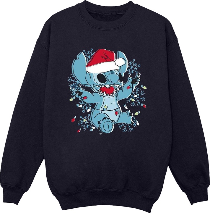Produktbild Disney Lilo And Stitch Christmas Lights Sketch Sweatshirt (L)
