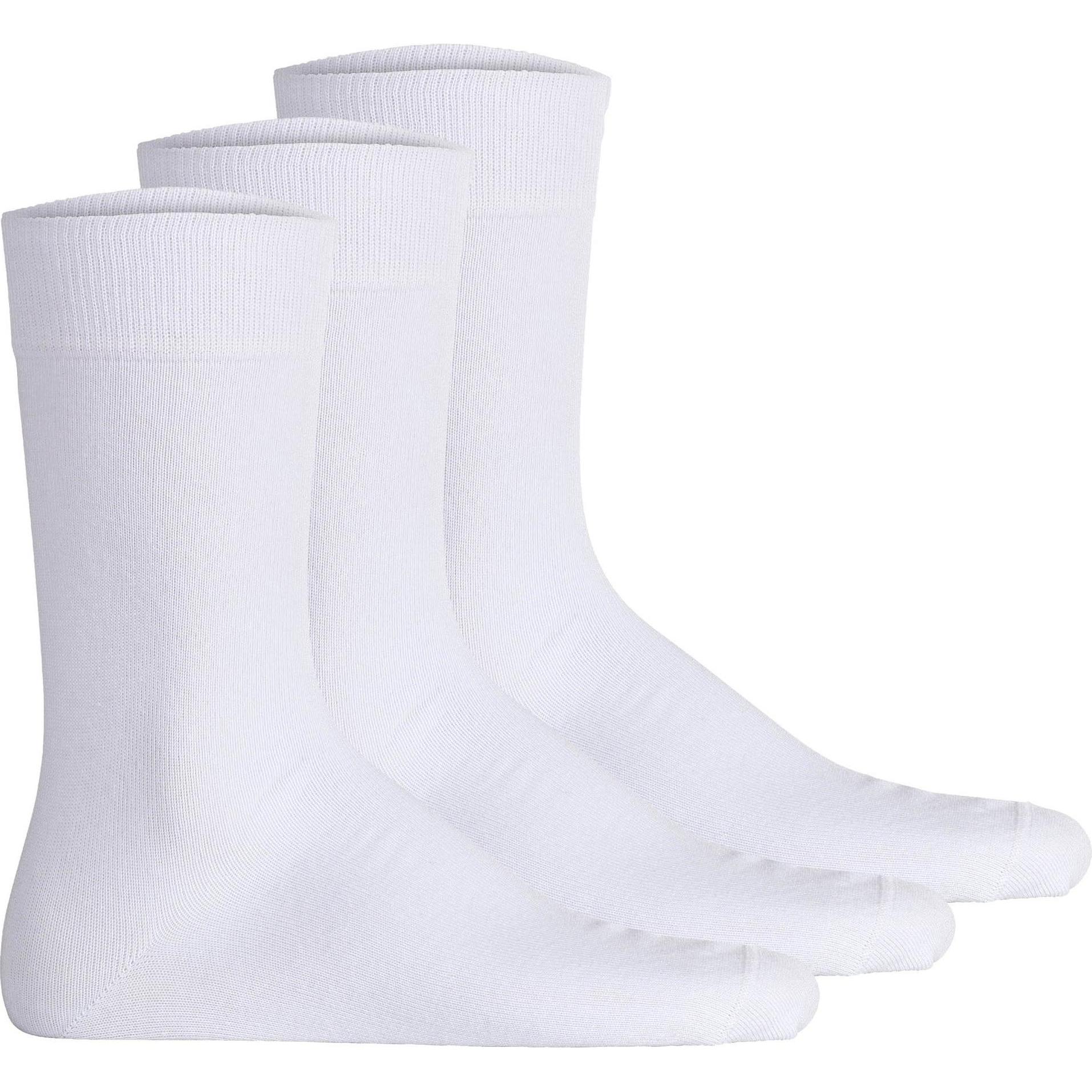 Hudson, Herren, Socken, Socken Casual EASY³ 3-PACK, Weiss, (3er Pack, 39 - 42)