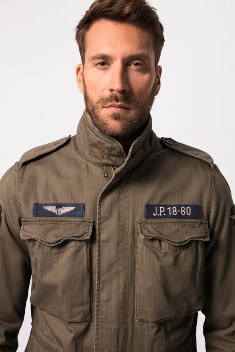 Produktbild JP1880 Fieldjacket, Baumwolljacke, Badges, Vintage Look, bis Gr. 8XL (XXL)