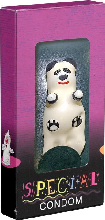 Produktbild Erco Scherzkondom Panda XL – handbemaltes Tier-Motiv, witziger Gag für Partys & Feiern (1 Stk.)