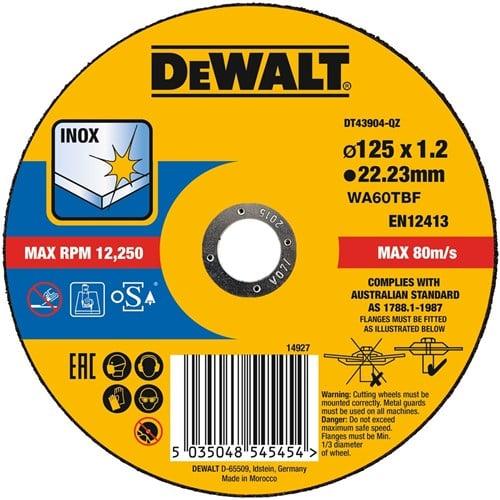 DeWalt 125 x 1,2 mm EXTREME snijdend INOX