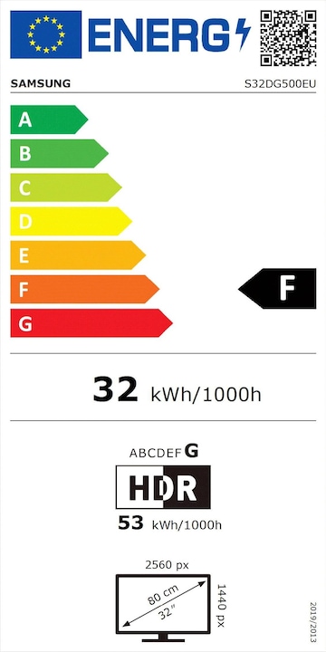 Energie-Label Samsung Odyssey G5 (2560 x 1440 Pixel, 32")