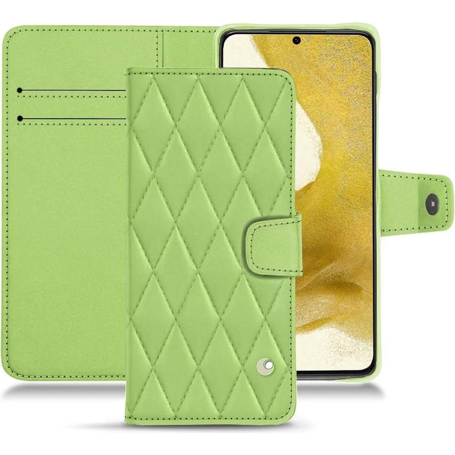 Noreve Lederschutzhülle Wallet (Samsung Galaxy S22), Smartphone Hülle, Grün
