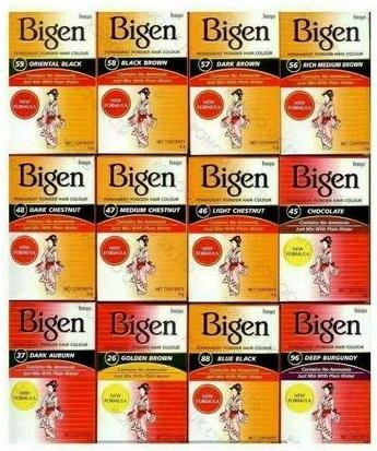 Actual product image Bigben Bigen Permanent Powder Hair Colour - Ammonia-Free (46 Light Chestnut)