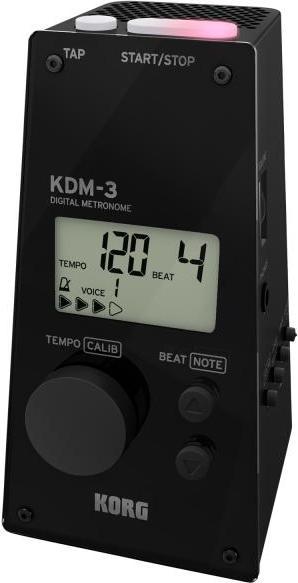 Produktbild Korg Metronom KDM-3 Taktgeber Digital mit 19 Taktarten Schwarz mit Tuch