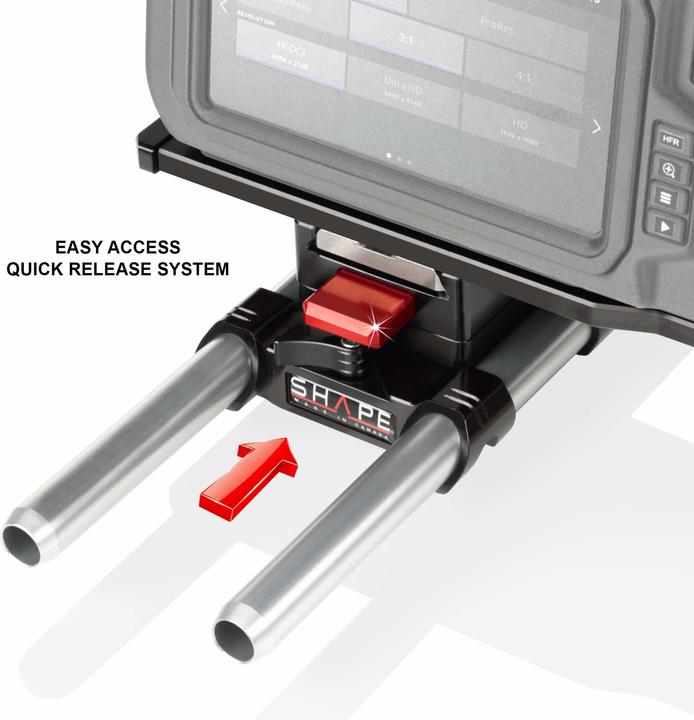 Immagine prodotto Shape Supporto a spalla Blackmagic Pocket Cinema 4K / 6K, scatola opaca, Follow Focus (Seguire la messa a fuoco, Tappetino Box)