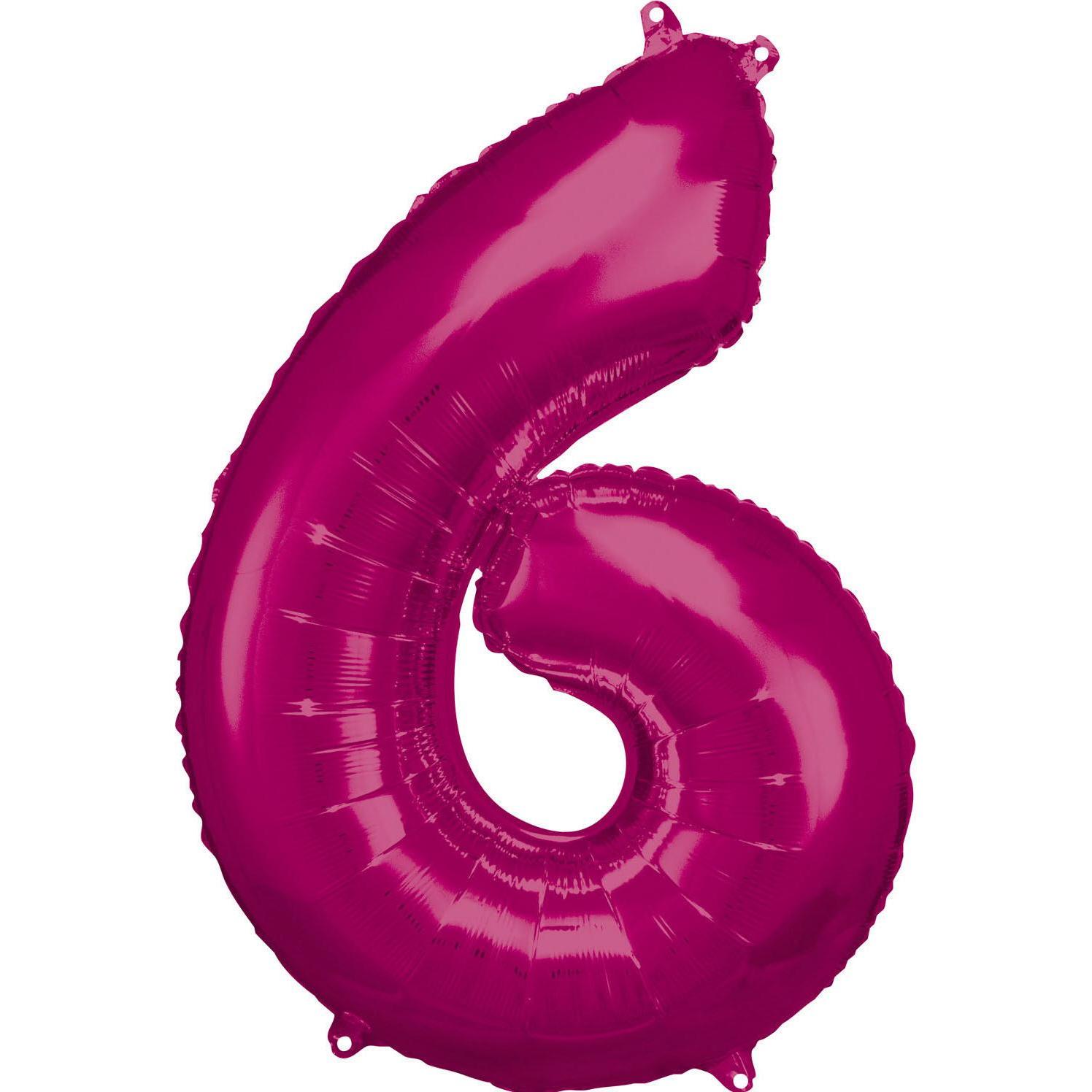 Amscan Folienballon Zahl 6