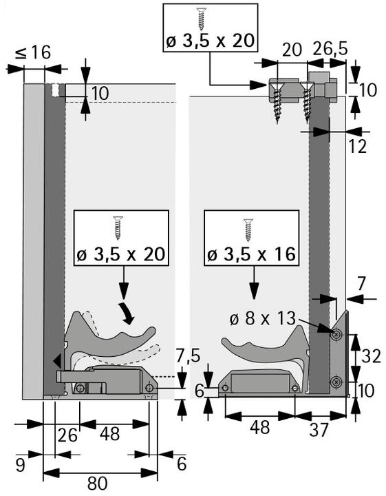 Produktbild Hettich Vollauszüge QUADRO 30 V6 Silent System