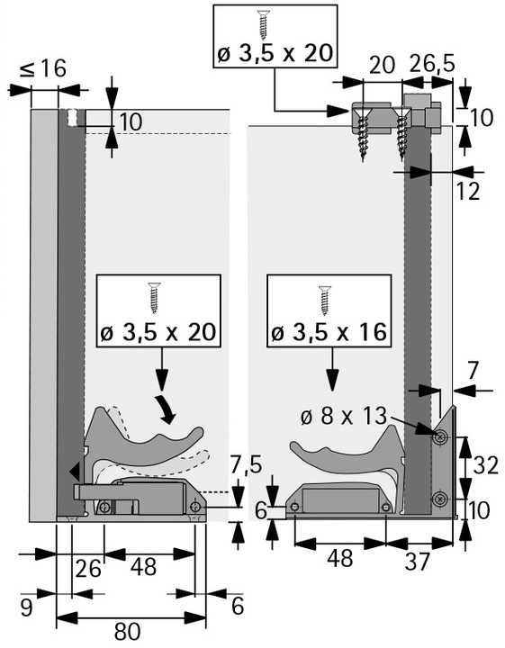 Produktbild Hettich Vollauszüge QUADRO 30 V6 Silent System