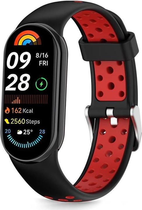 Image du produit Tech-Protect IconBand Air Strap für Xiaomi Smart Band 8 / 9 / 10 / NFC - Schwarz und Rot (Silicone)