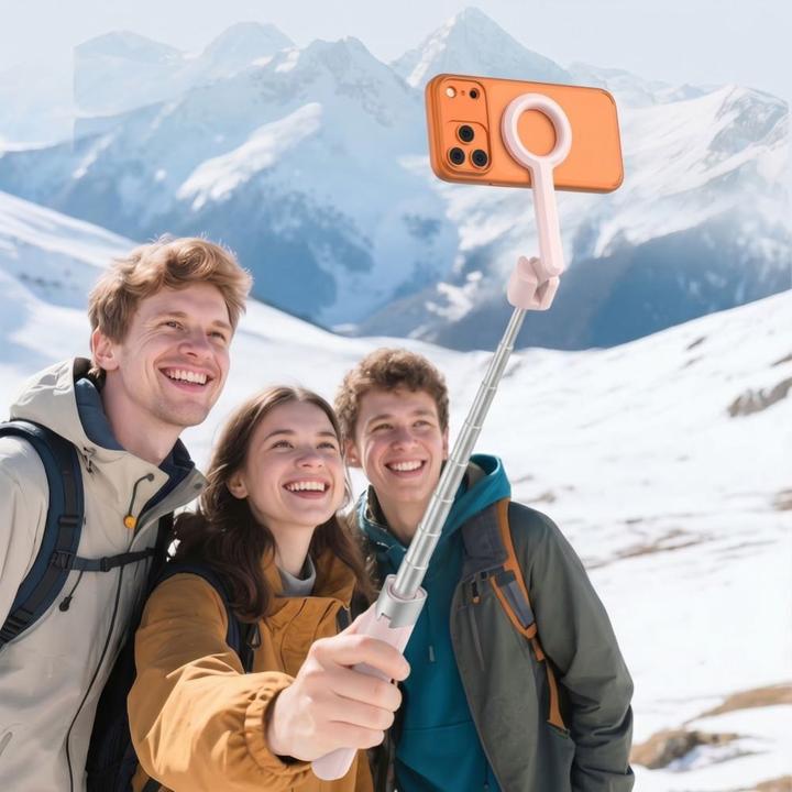 Produktbild 4Kom Selfie stick.pl TECH-PROTECT L10S MAGSAFE BLUETOOTH SELFIE STICK TRIPOD PINK/GREY
