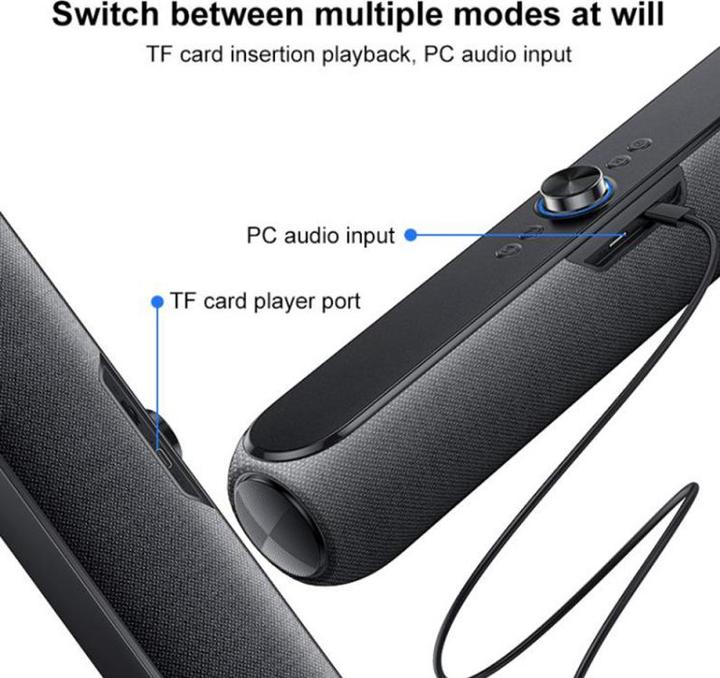 Actual product image Yesido - Wireless Speaker (YSW42) - Bluetooth 5.3, Type-C, TF, 2000mAh, 20W - Black