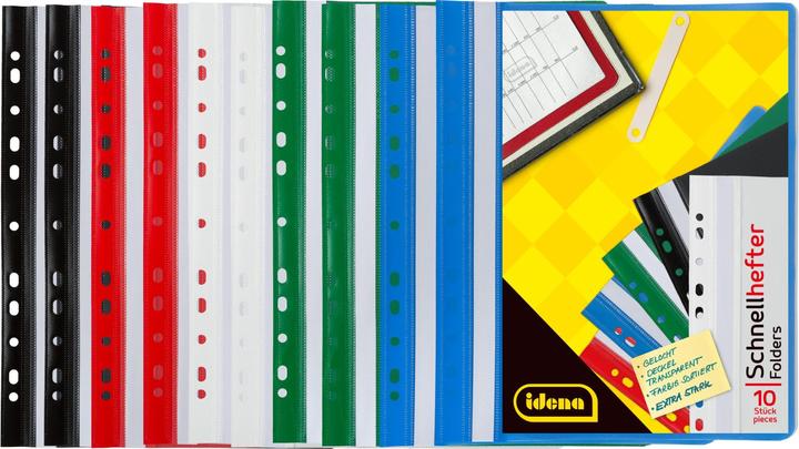Produktbild Idena Schnellhefter A4 PP gelocht 5 Farben 10 Stück (A4, 10 x)