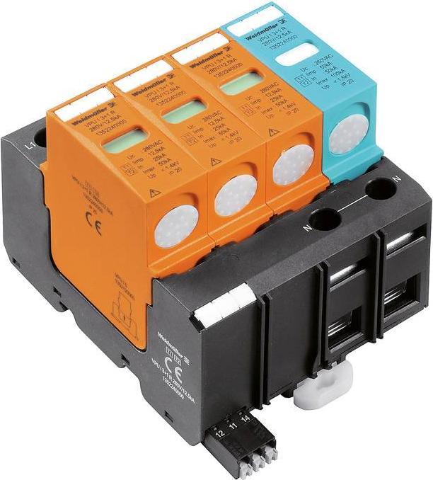 Weidmüller Lightning current arrester VPU I 3+1 R 280V/12.5KA
