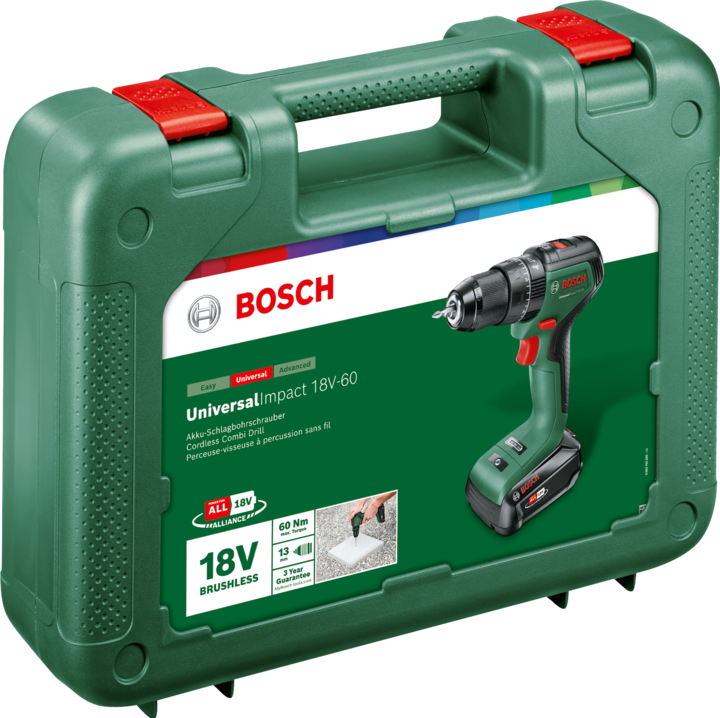 Actual product image Bosch Home & Garden Universal Impact 18V-60 (Rechargeable battery operated)