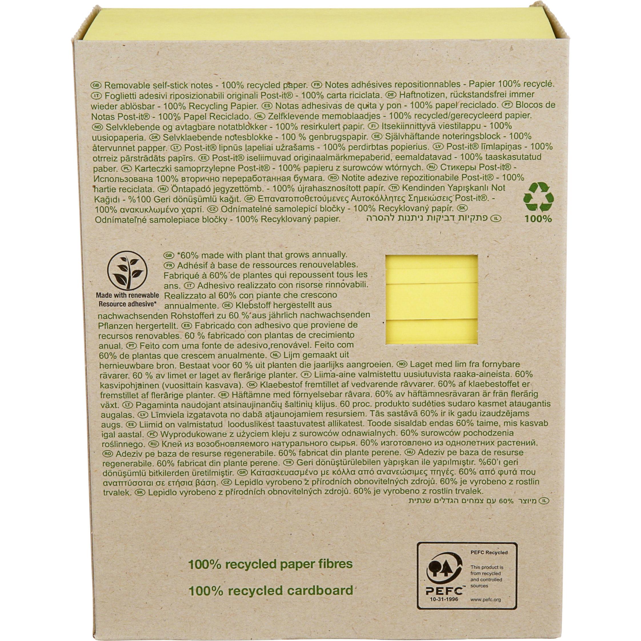 Thumbnail - Post-it, Haftnotiz, Recycling (127 x 76 mm)