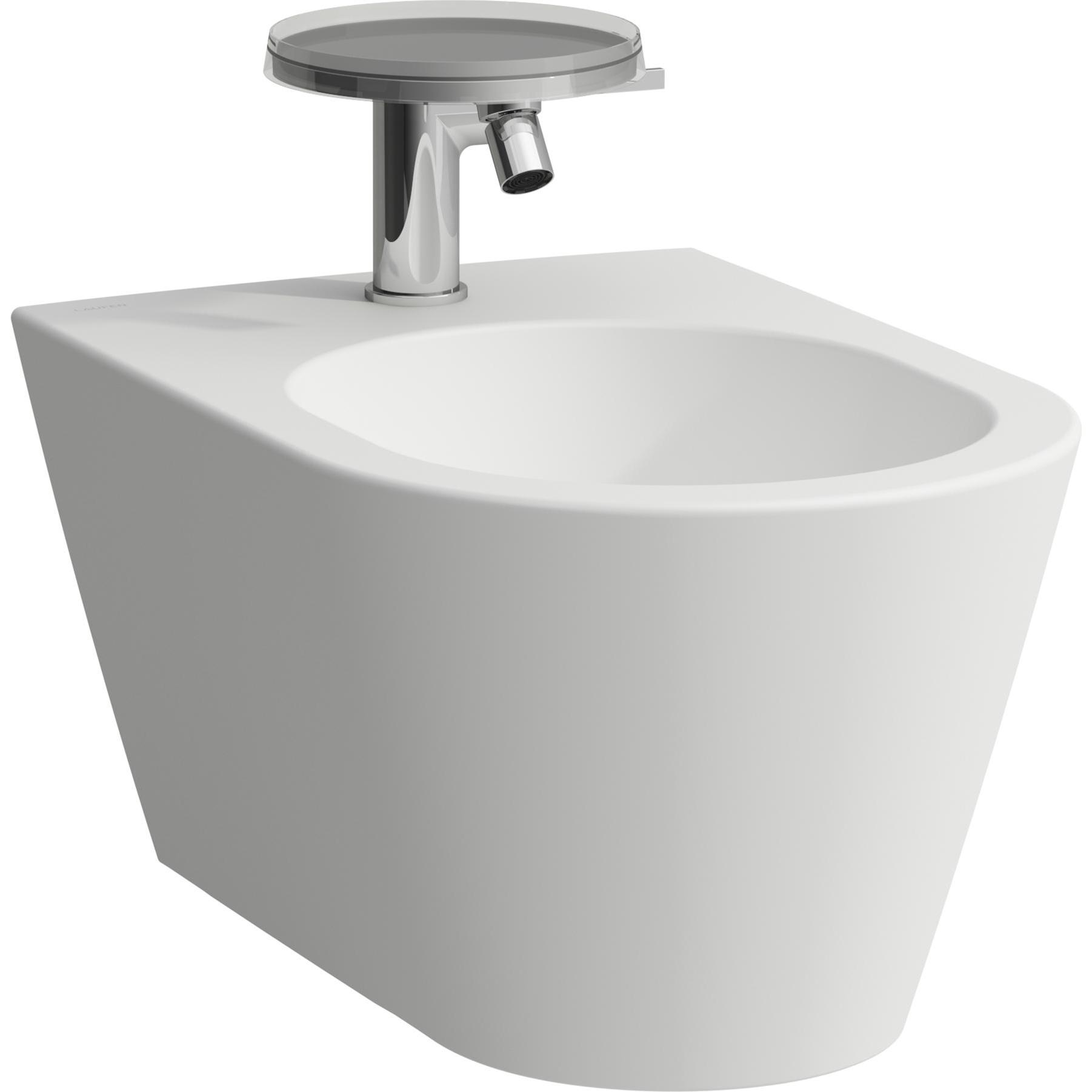 Laufen, Toilette + Bidet, Wandbidet KARTELL 1 Hahnloch-Ausführung weiss matt