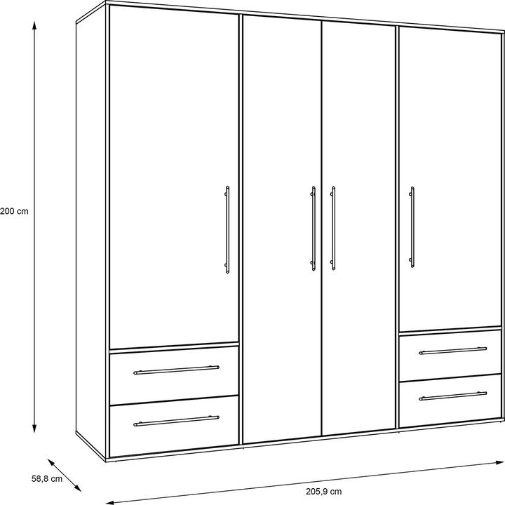 Immagine prodotto Möbel-Eins Maniko (205.90 x 58.80 x 200.10 cm)