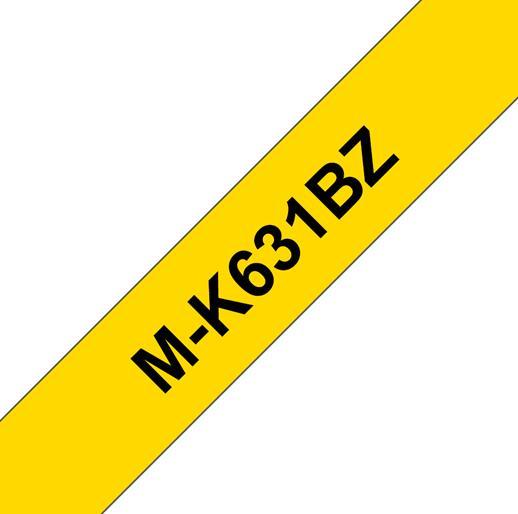 Actual product image Brother MK-631BZ DirectLabel black on yellow 12mm x 8m Black Yellow P-Touch M 9-12mm (1.20 cm, Yellow)