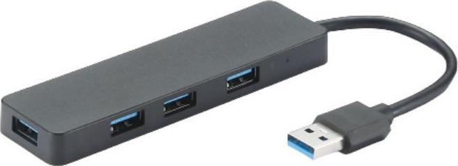 Hub USB 4 porte USB 3.2 gen 1 (USB 3.0) per PC, PC portatili e MacBook - 15 cm (USB-C, 4 Porti)