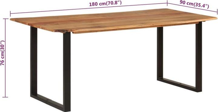 Image du produit vidaXL Esstisch (180 x 90 x 76 cm)