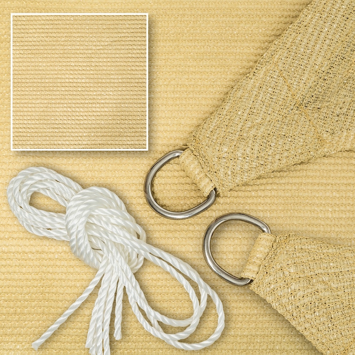 Actual product image tectake Triangular sun sail (360 x 360 x 360 cm)