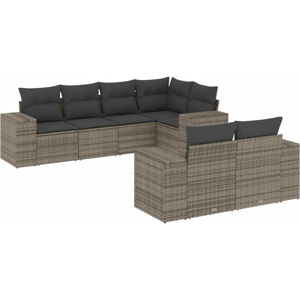 VidaXL, Gartenlounge, 10-tlg. Garten-Lounge-Set mit Kissen