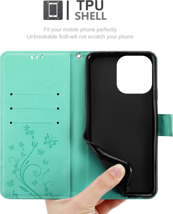 Immagine prodotto Cadorabo Cover per Apple iPhone 14 PRO MAX in stile libro a fiori (Apple iPhone 14 Pro Max)