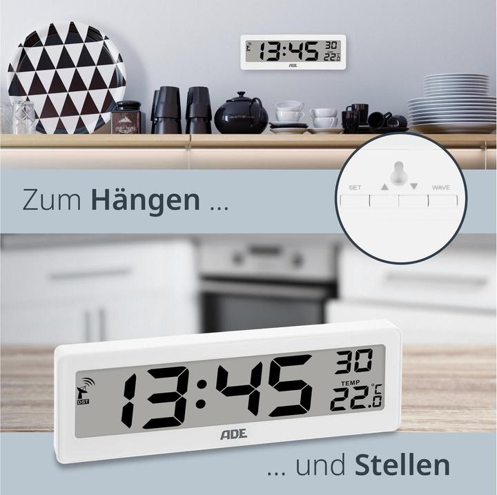 Produktbild ADE Funkuhr DCF mit XXL-Ziffern