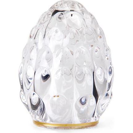 Holmegaard, Christbaumschmuck, H 6 cm - Glas - Klar/guld (1 -teilig)