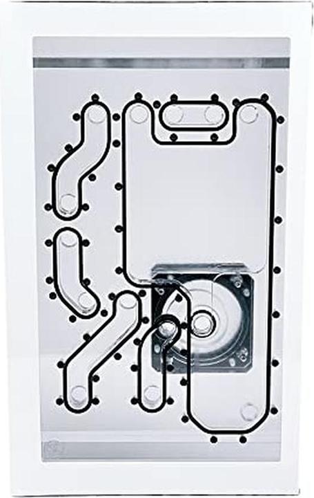 Stealkey Customs Lian Li O11D Mini Front MK2 D5 Distroplate - Acrylique - Noir
