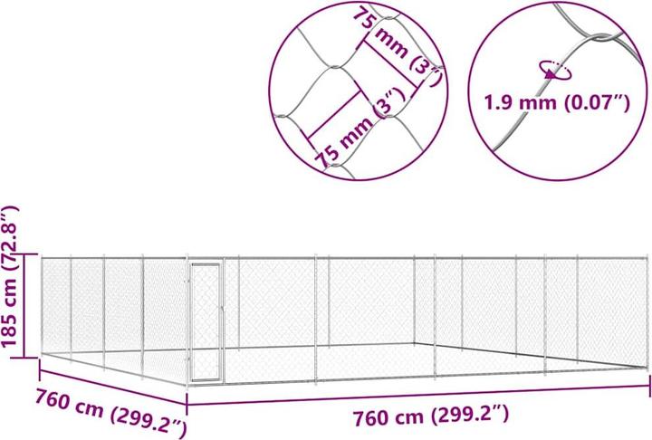 Actual product image vidaXL Ofilia (Dog kennel)