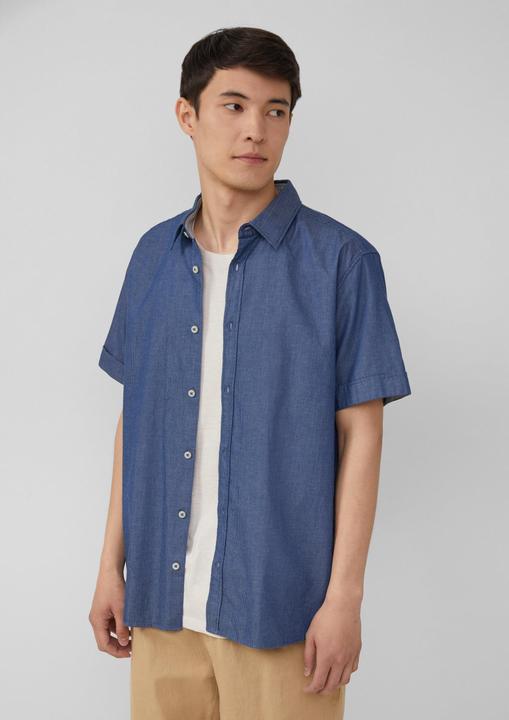 Immagine prodotto S.Oliver Hemd Regular Fit: Strukturiertes Kurzarmhemd aus Baumwolle mit Kentkragen (S)