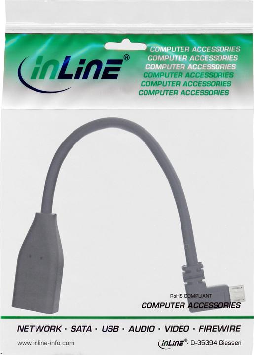Produktbild InLine Micro-USB OTG Adapterkabel (0.15 m, USB 2.0)