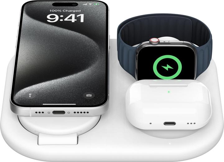 Produktbild Belkin BoostCharge 3-in-1 Qi2 Ladestation (15 W)