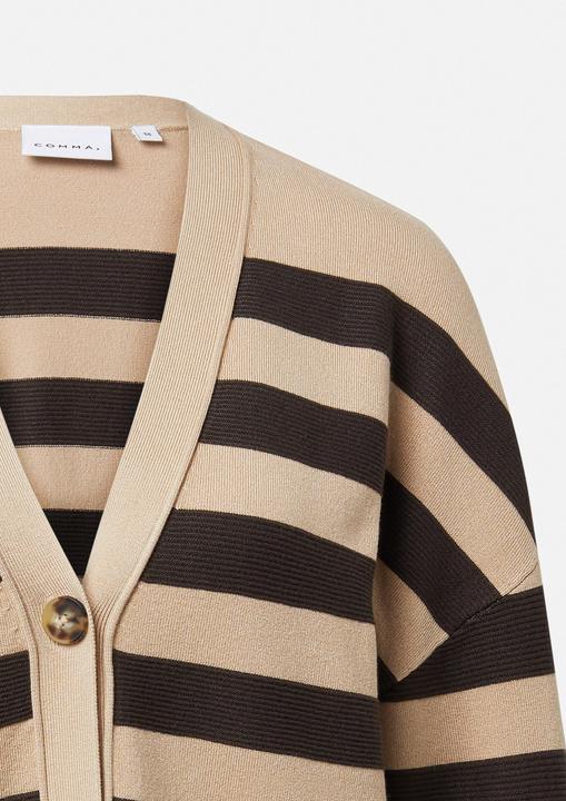 Produktbild Comma Strickjacke Gestreifter Cardigan im Boxy-Fit (34)