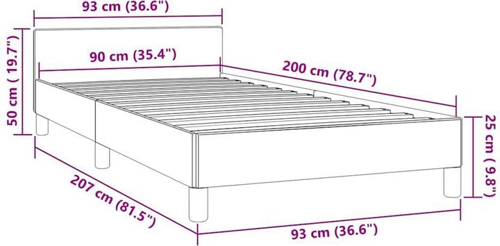 Produktbild vidaXL Johnny (90 x 200 cm)