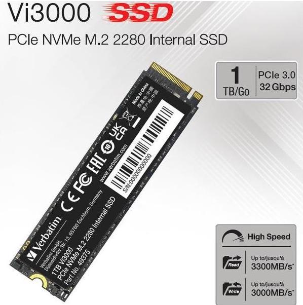 Actual product image Verbatim Vi3000 (1000 GB, M.2)