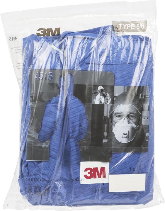 Immagine prodotto 3M Tuta monouso da uomo, PP blu, taglia M, resistente alle particelle, resistente alle particelle (M, 1 x)