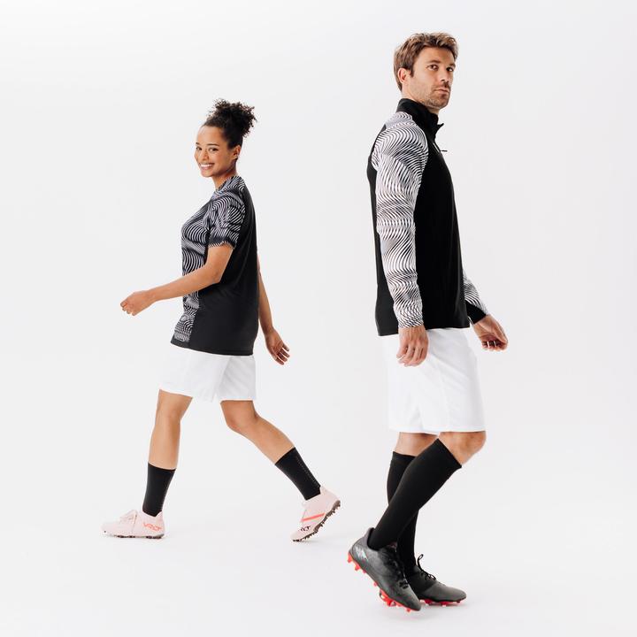 Produktbild Kipsta Fussball Sweatshirt 1/2 Zip - Viralto Wavy Club schwarz/weiss (L)