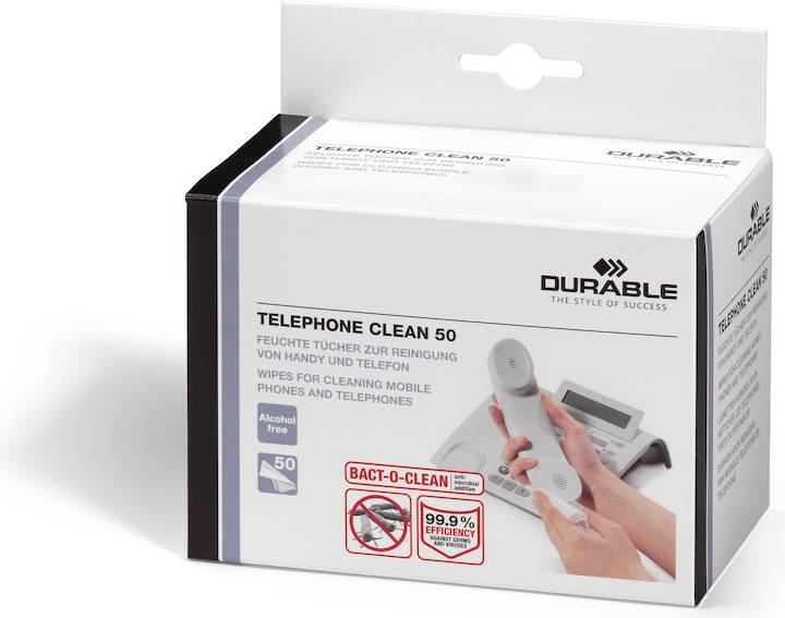 Durable Telephone Clean 50 578502 Chiffons de nettoyage 50 pièces (50 x)