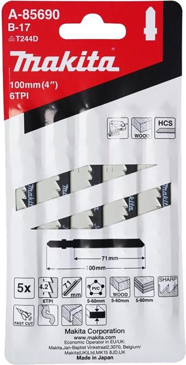 Image du produit Makita Lame de scie sauteuse B-17 A-85690 5