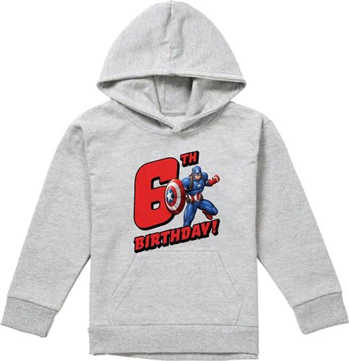 Image du produit Captain America - Sweat à capuche 6TH BIRTHDAY - Enfant (128)