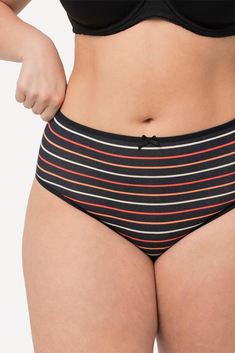 Produktbild Ulla Popken Midislips, 5er-Pack, Ringel/uni (62)