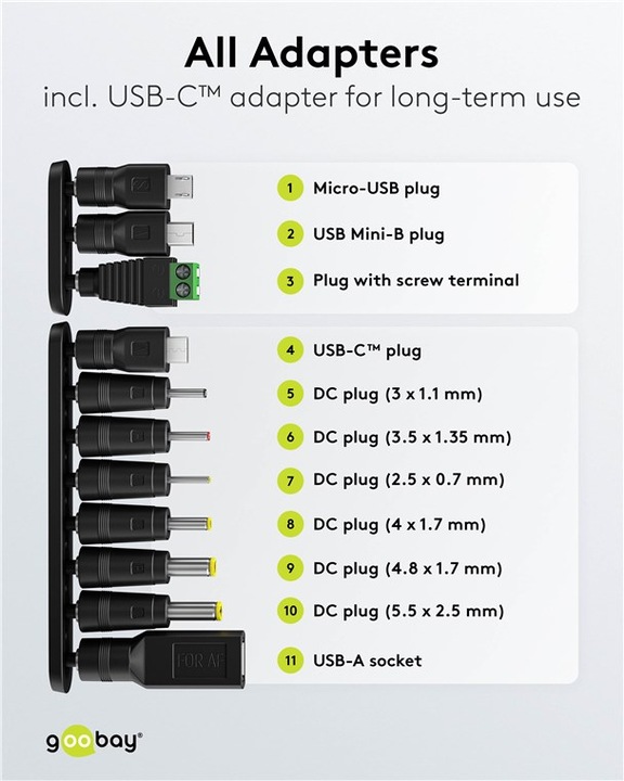 Actual product image Goobay Universal-Netzteil 3 V - 12 V