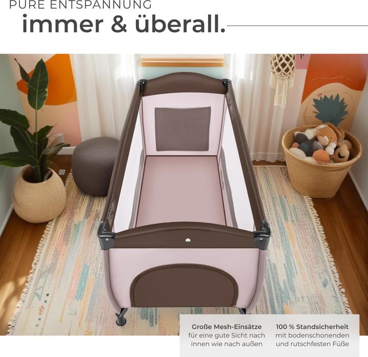 Actual product image tectake Travel cot with carrying bag (60 x 120 cm)