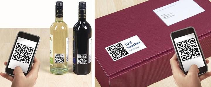 Actual product image HERMA QR code labels A4