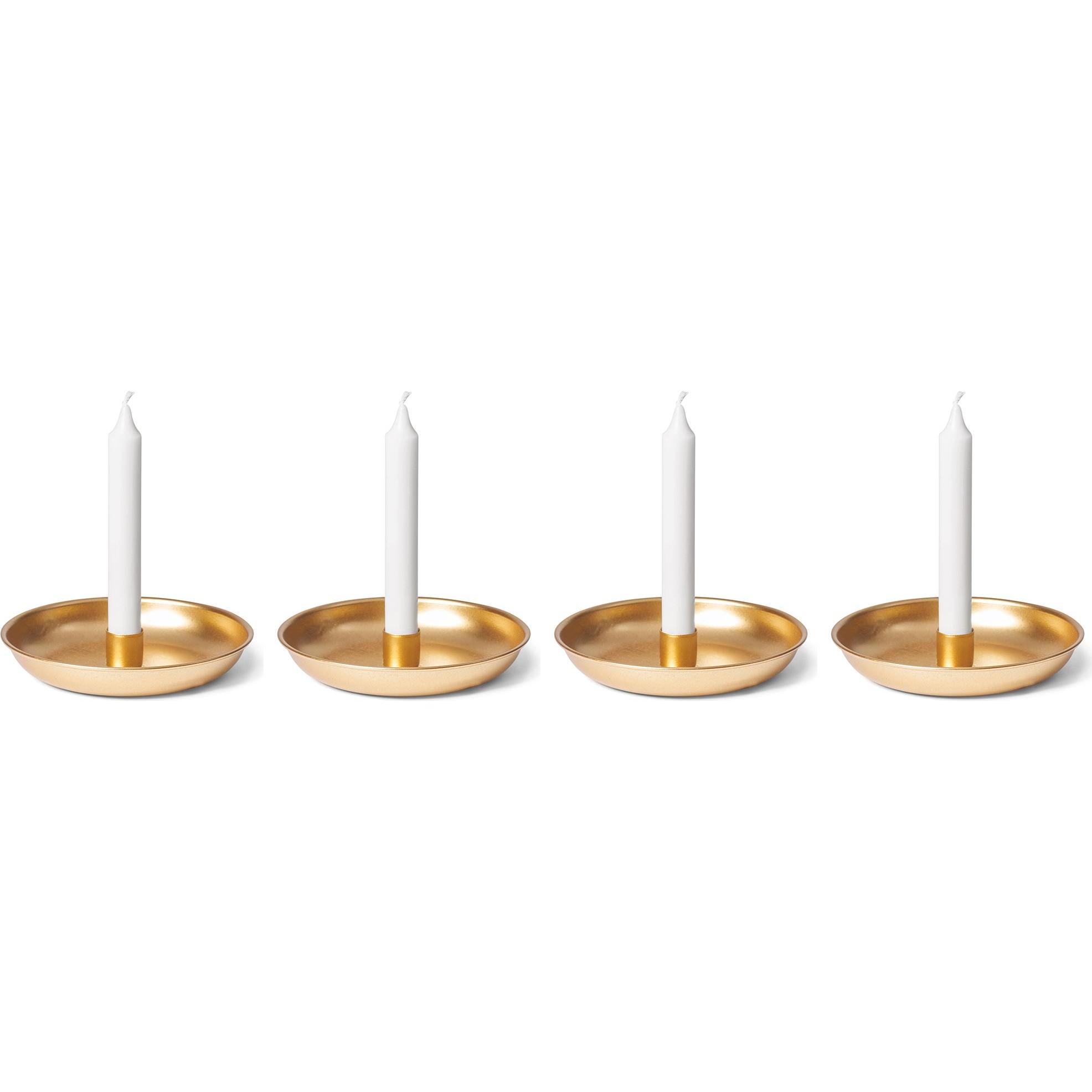 Thumbnail - Novaliv, Kerzenständer, 8x Kerzenhalter 15cm Metall Stabkerzen Tafelkerzen GOLD scandic chic Adventskranz (15 x 15 x 15 ...