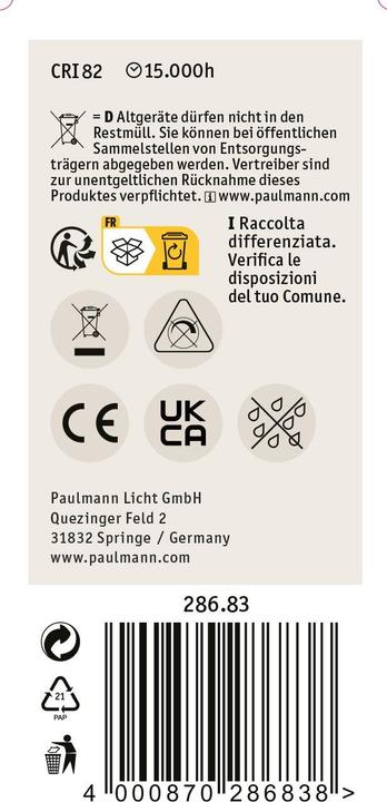 Actual product image Paulmann Candles (E14, 2.60 W, 250 lm, 1 x, F)