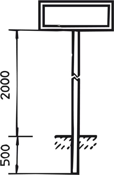 Actual product image Moravia Flat iron frame Ø 32 mm for road plates and additional plates